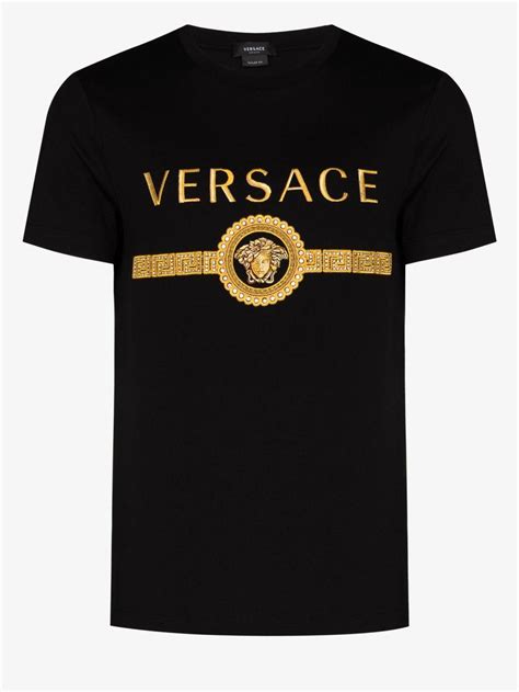 versace t shirt logo vintage|vintage Versace men's shirts.